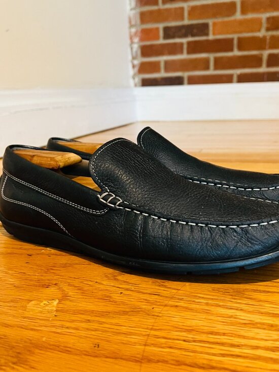 ECCO Classic Driving Moc 2.0 Men Slip On Loafer 45 Black Leather Contrast Stitch main image 5